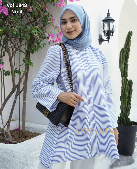 NMR Vol 1848-4 Kemeja Tunik Katun Saluria