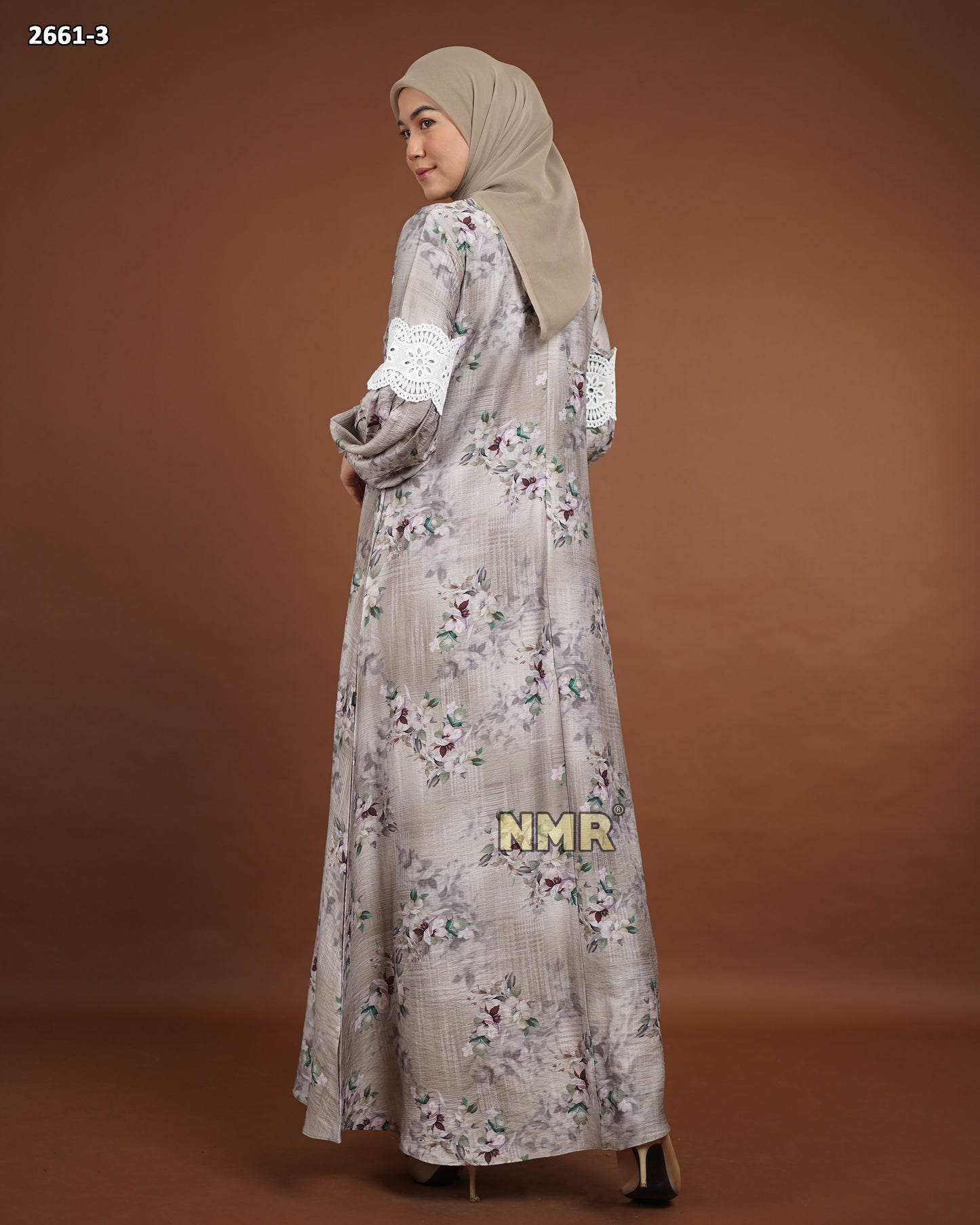 NMR Gamis Crespo Print Renda Vol 2661-3