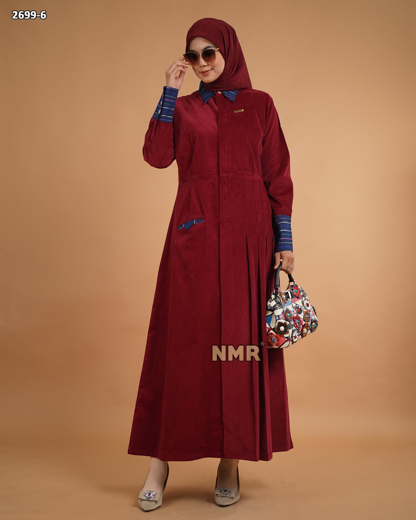 NMR Gamis Baby Corduroy Kerah Kemeja Vol 2699