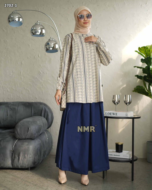 NMR Setelan Rok Tunik Linen Remy Vol 2702