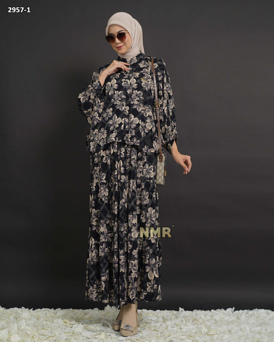 NMR Setelan Rok + Blouse Rayon Viscose Discharge Vol 2957