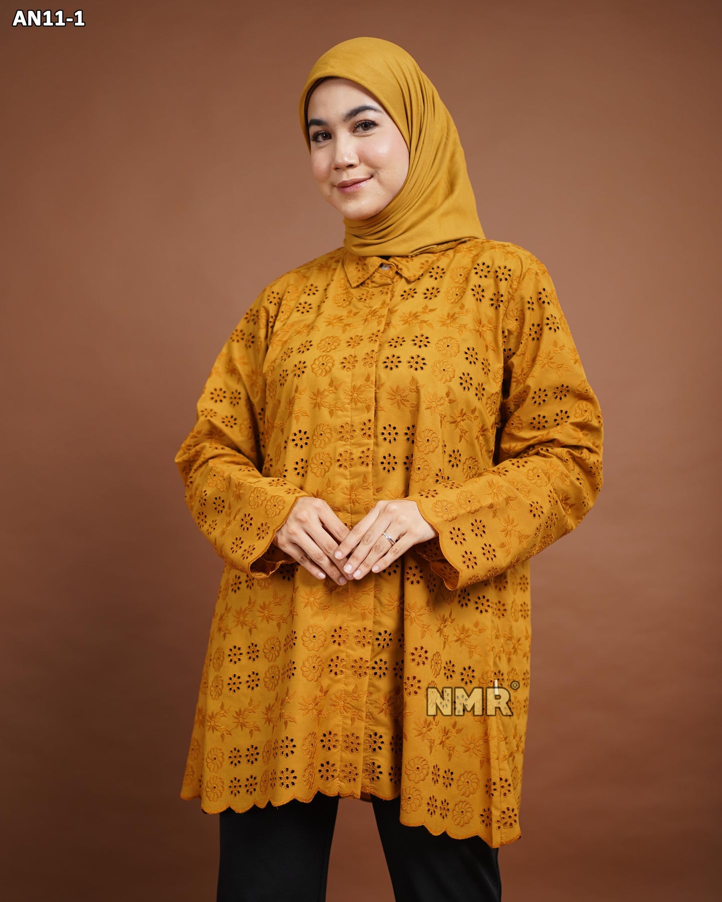 NMR Blouse Katun Bolong AN11-1 (Kerah Kemeja)