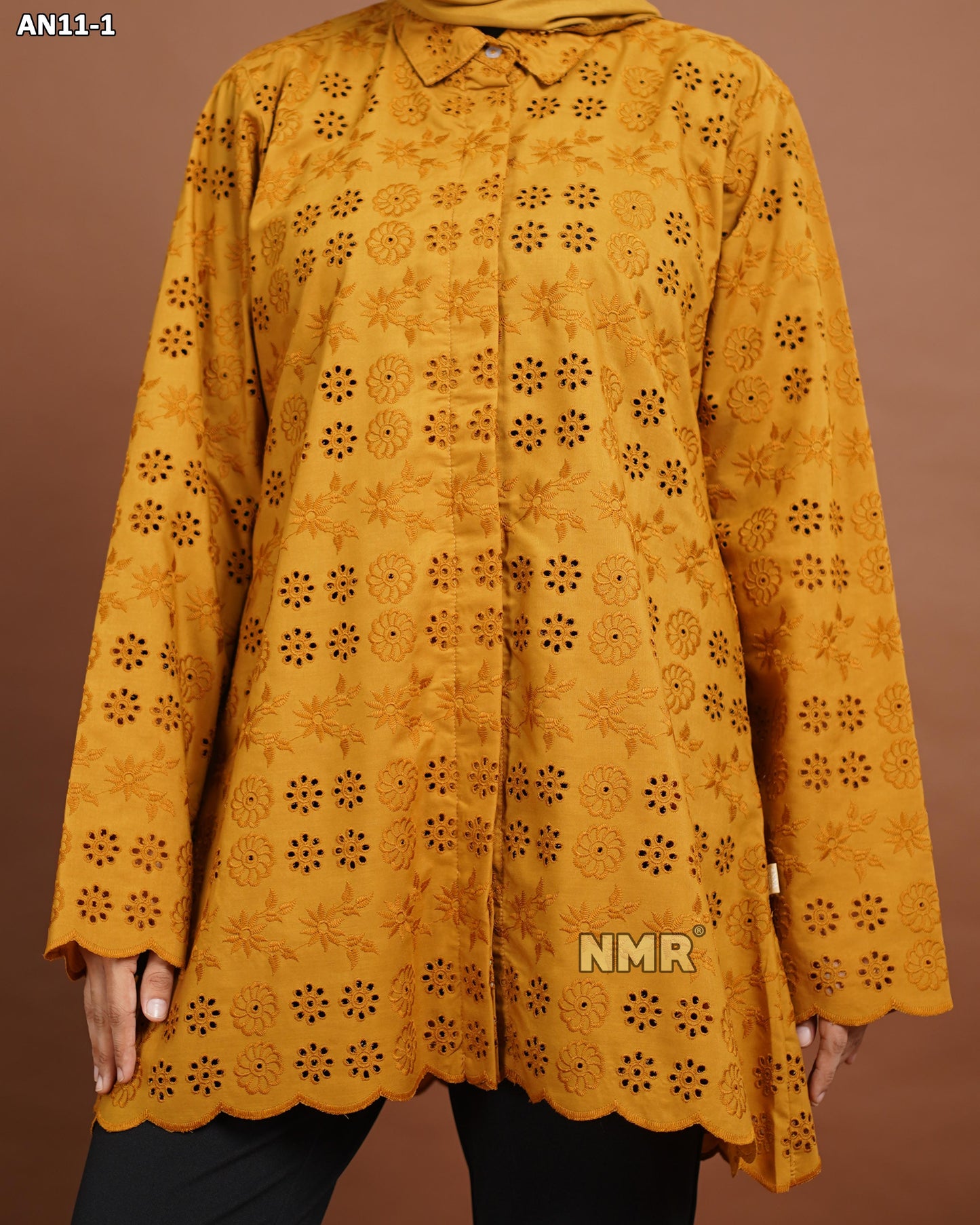 NMR Blouse Katun Bolong AN11-1 (Kerah Kemeja)