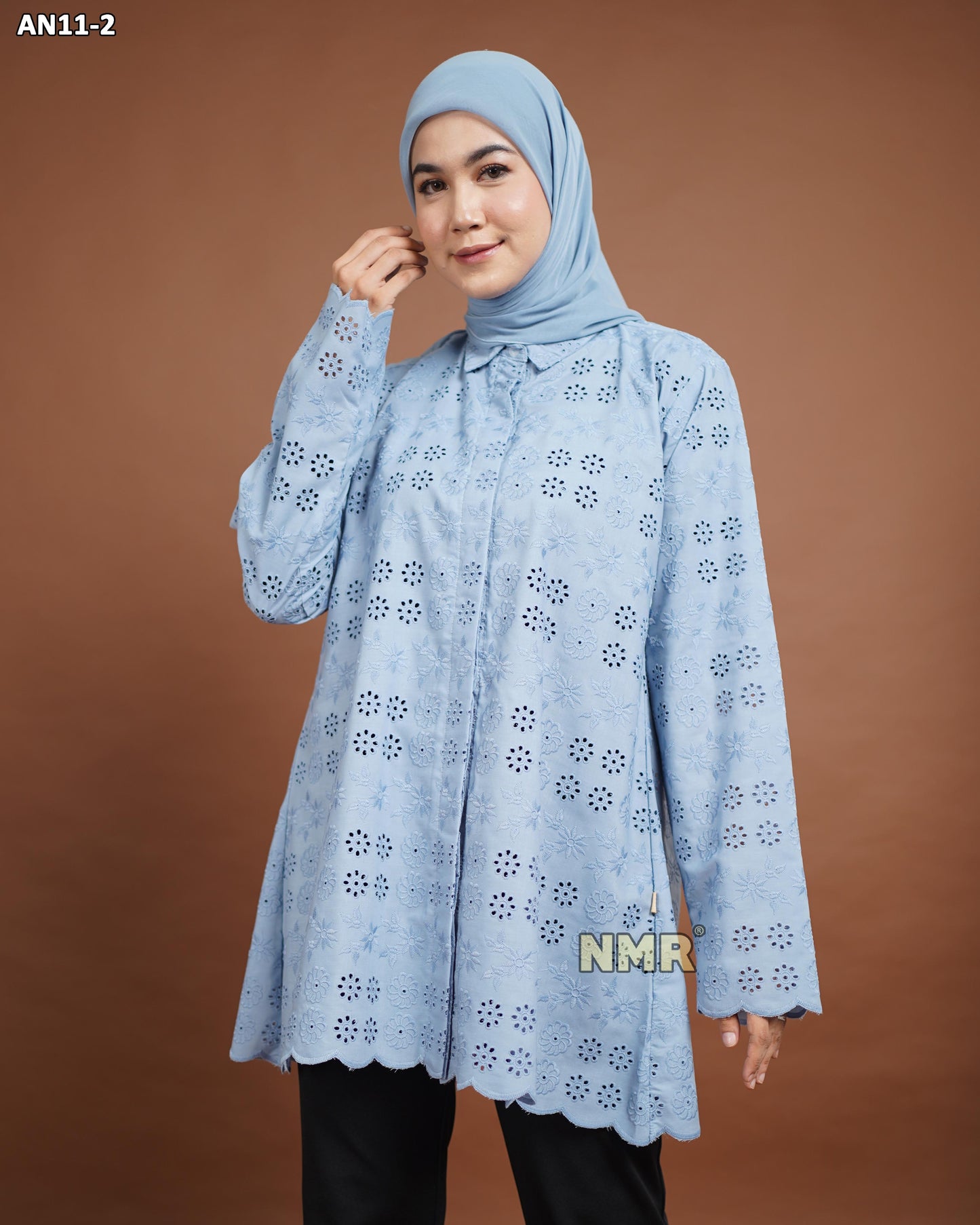 NMR Blouse Katun Bolong AN11-2 (Kerah Kemeja)