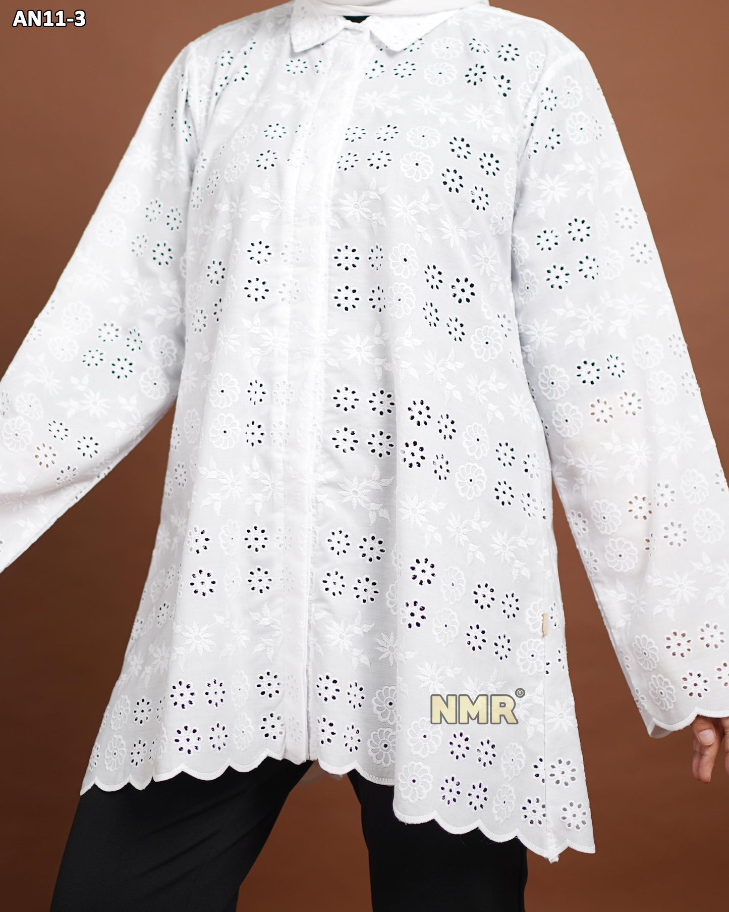 NMR Blouse Katun Bolong AN11-3 (Kerah Kemeja)