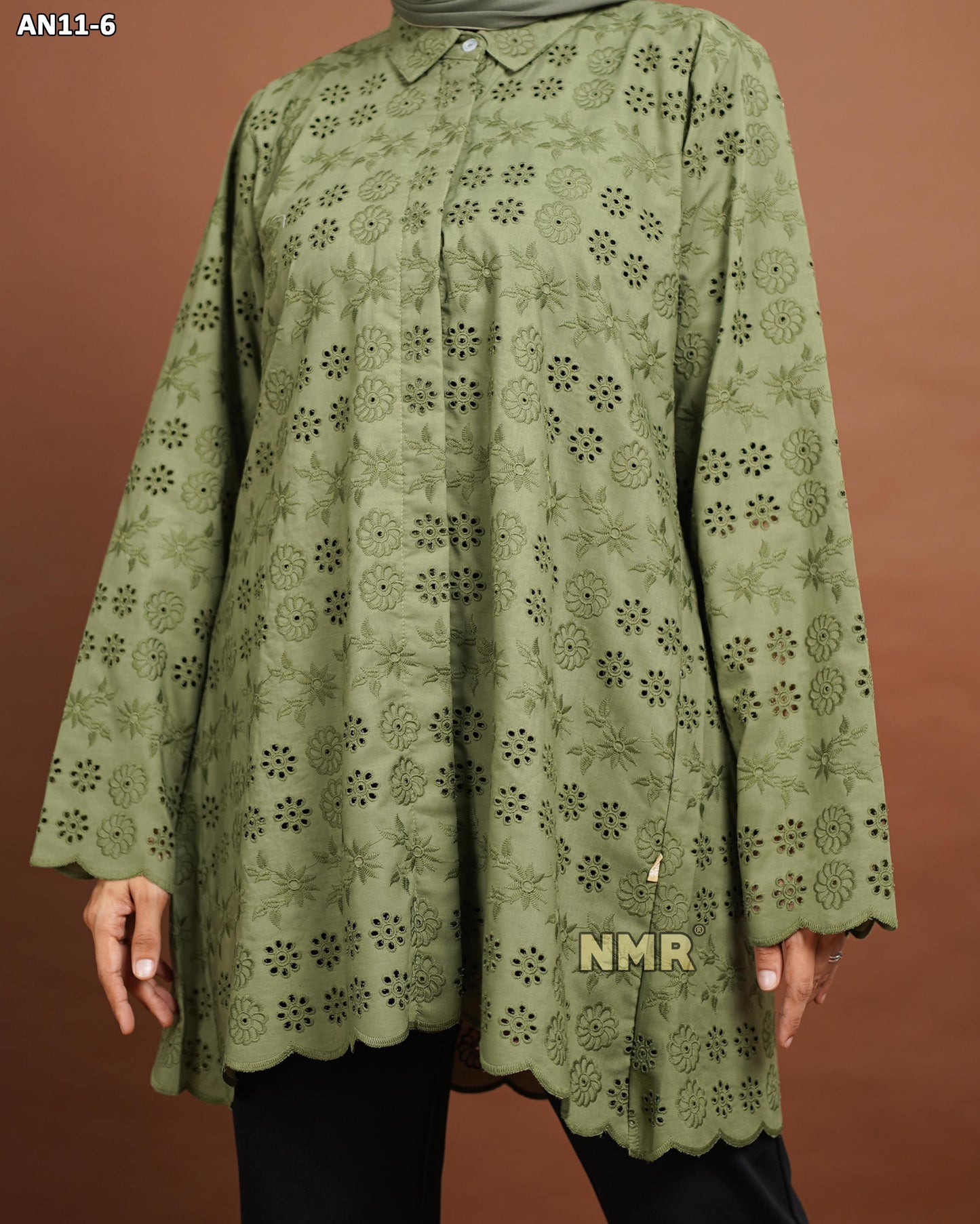 NMR Blouse Katun Bolong AN11-6 (Kerah Kemeja)