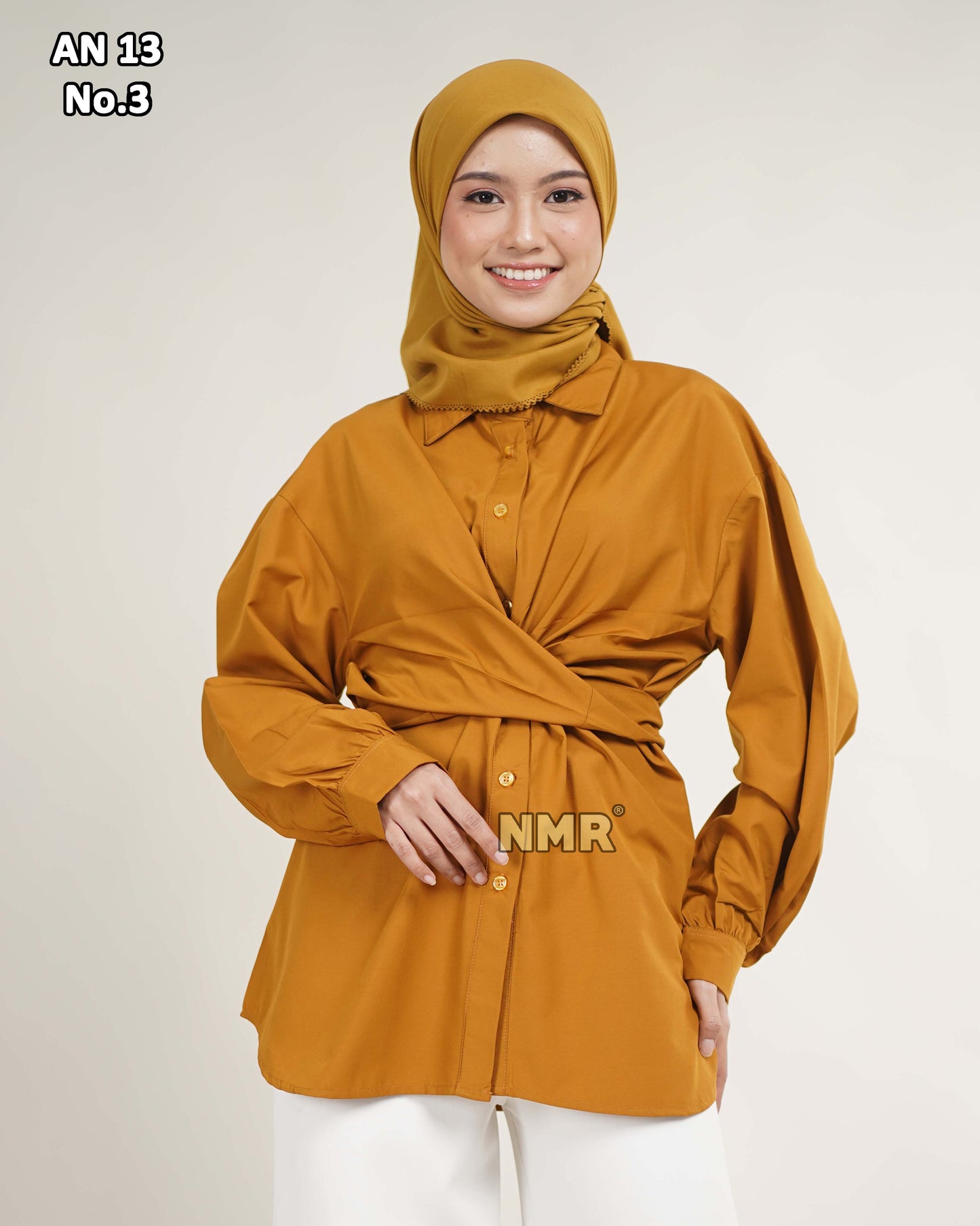 NMR Blouse Kemeja Monte Carlo AN13-3 (Kerah Kemeja)