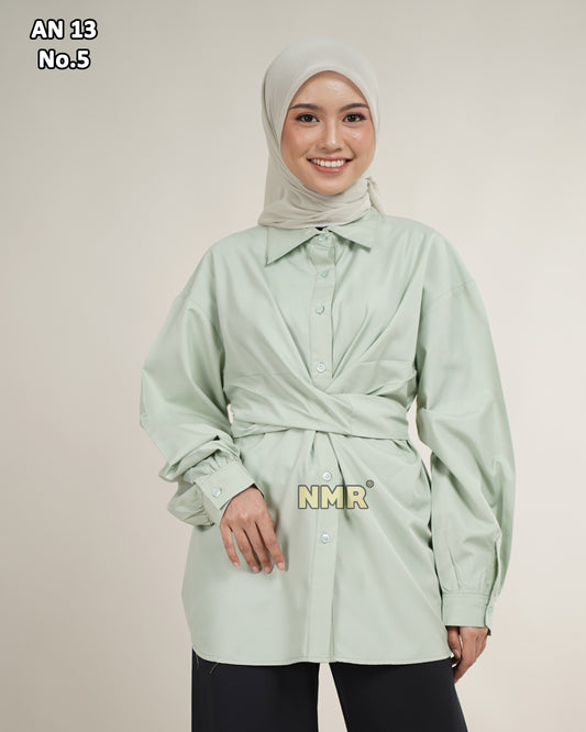 NMR Blouse Kemeja Monte Carlo AN13-5 (Kerah Kemeja)