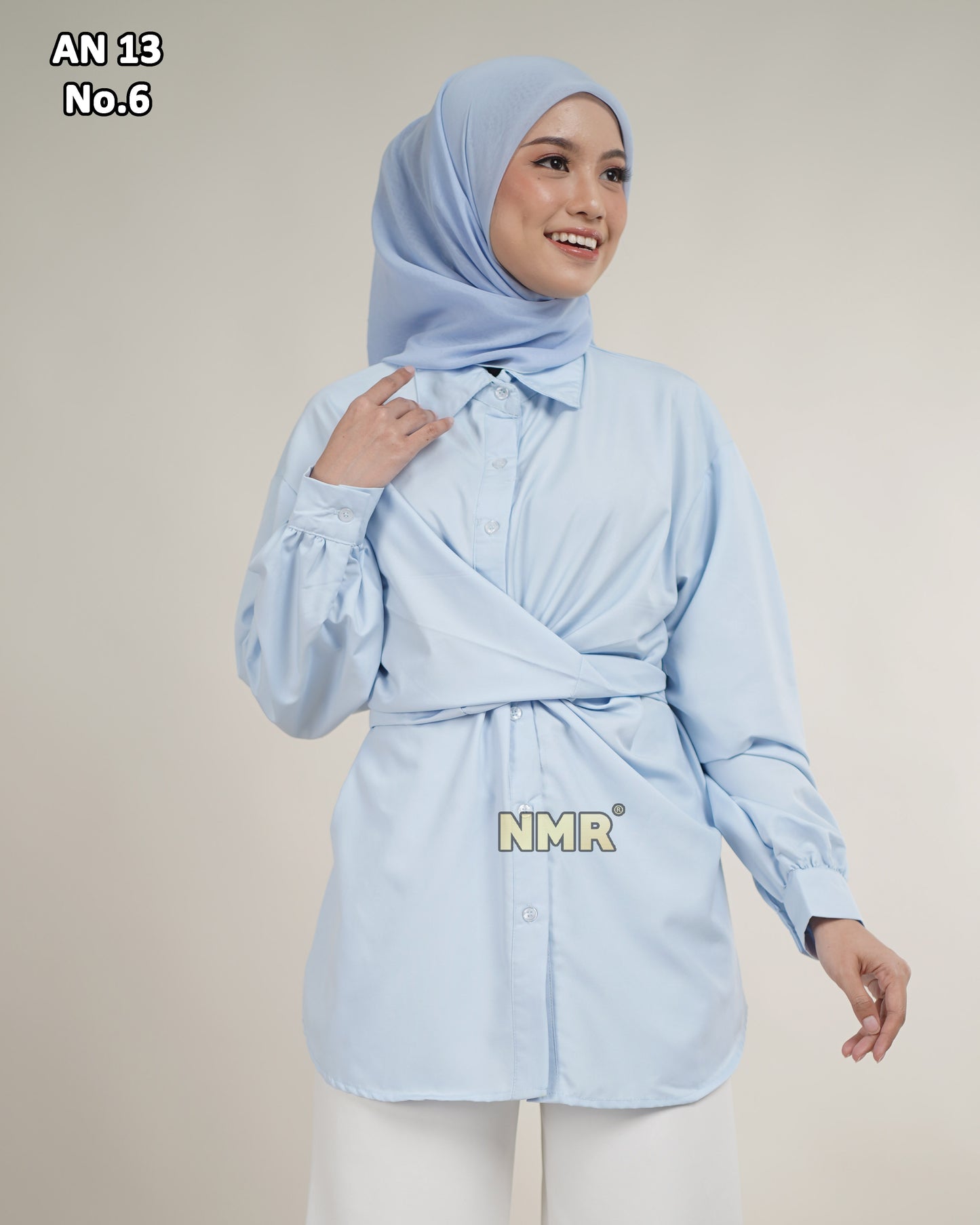 NMR Blouse Kemeja Monte Carlo AN13-6 (Kerah Kemeja)