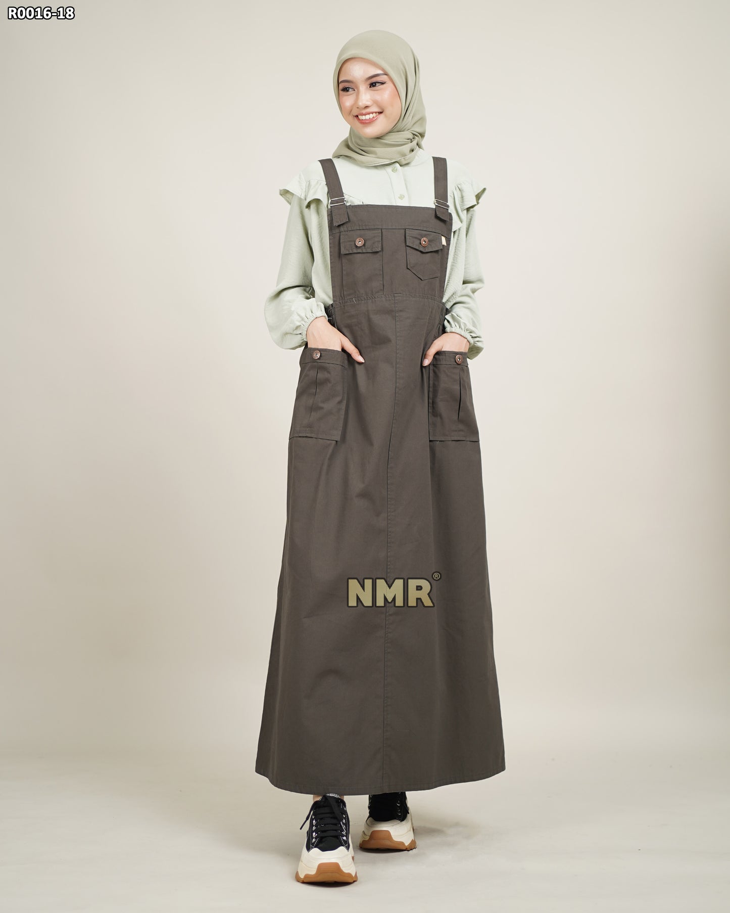 NMR Gamis Jumpsuit Overall Baby Canvas Sarimbit Vol R0016-18