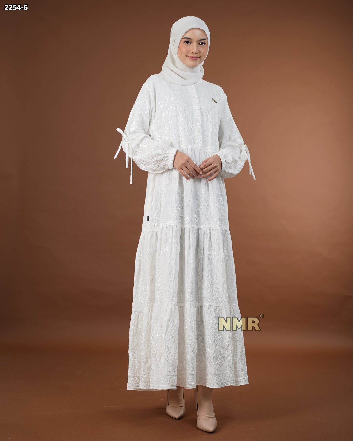 NMR Midi Dress Crespo Bordir Vol 2254-6