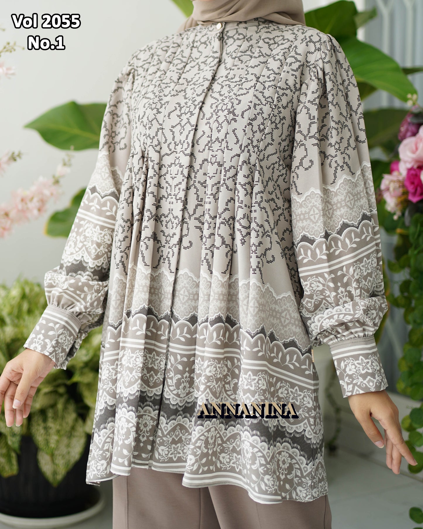 NMR Kemeja Blouse LR Vol 2055-1 (Sanghai)