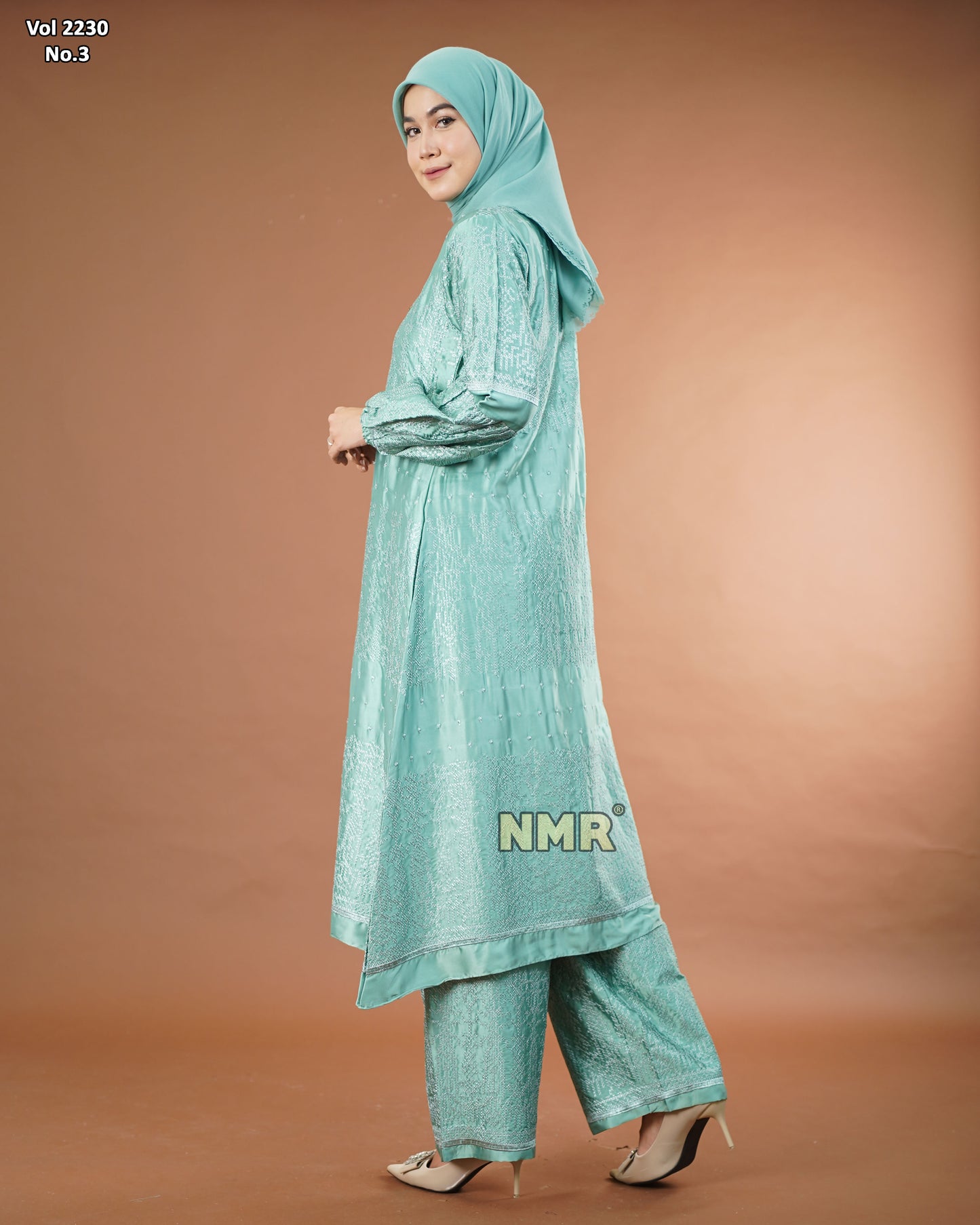 NMR Setelan Kulot Tunik Armn Silk  Bordir Vol 2230-3