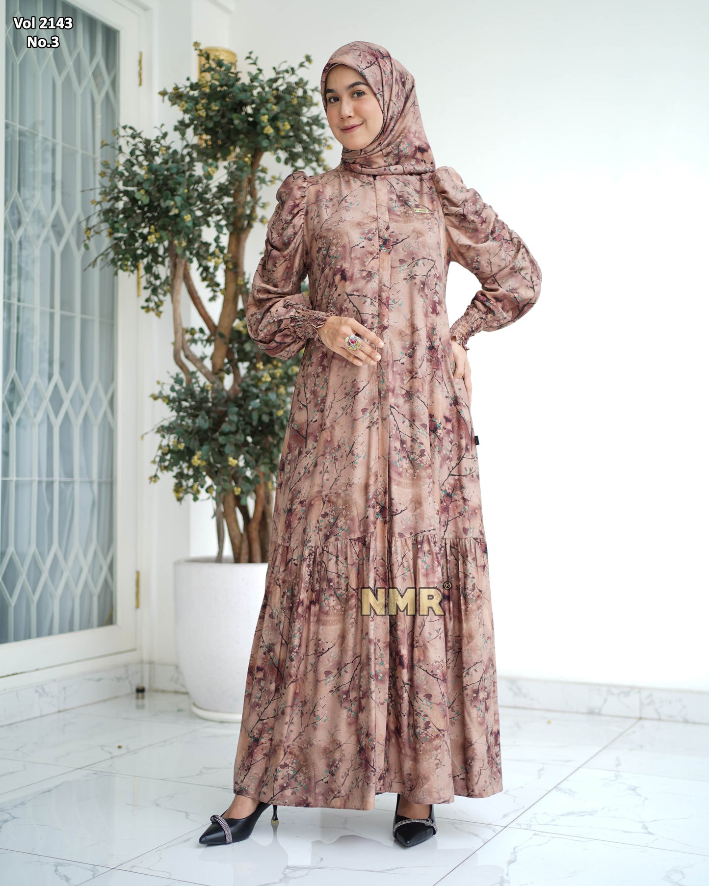 NMR Gamis Crespo Digital Print Vol 2143-3 ( INC Hijab )