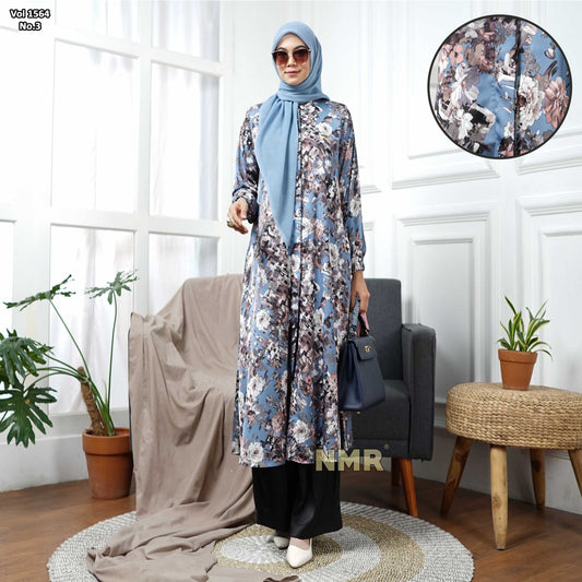 NMR Setelan Kulot Tunik Armany Silk Vol 1564-3