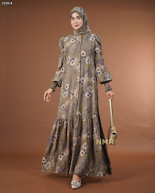 NMR Gamis Crespo Digital Print Vol 2220-4 ( INC Hijab )