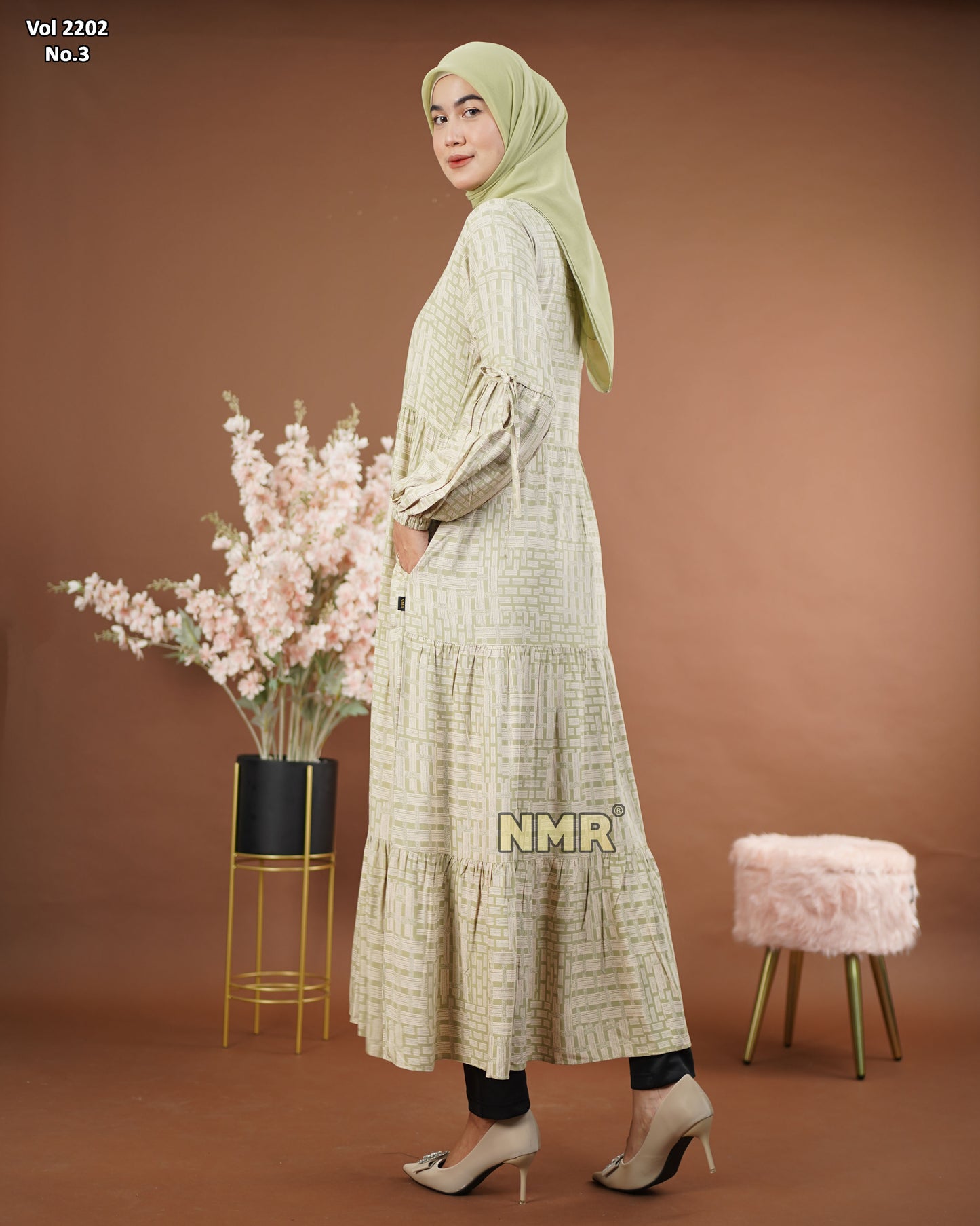 NMR Midi Dress VIscose Import Vol 2202-3