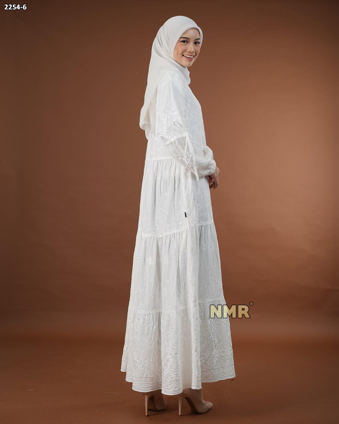 NMR Midi Dress Crespo Bordir Vol 2254-6