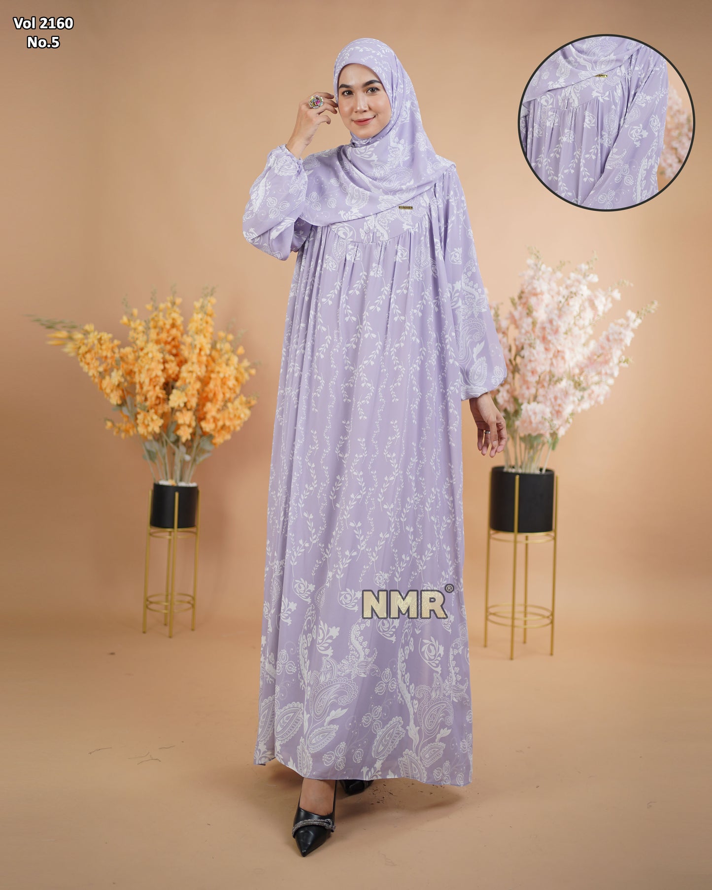 NMR Gamis Cerutty BabyDoll Premium Vol 2160-5 ( INC Hijab )