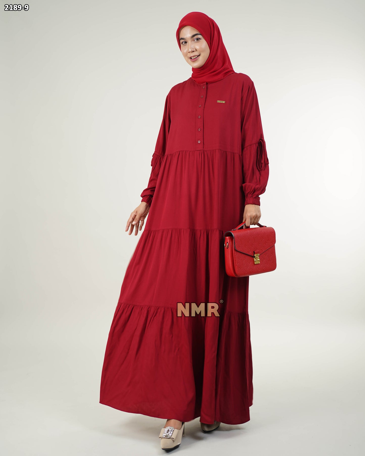 NMR Gamis Rayon Twill U Kerut Vol 2189-9