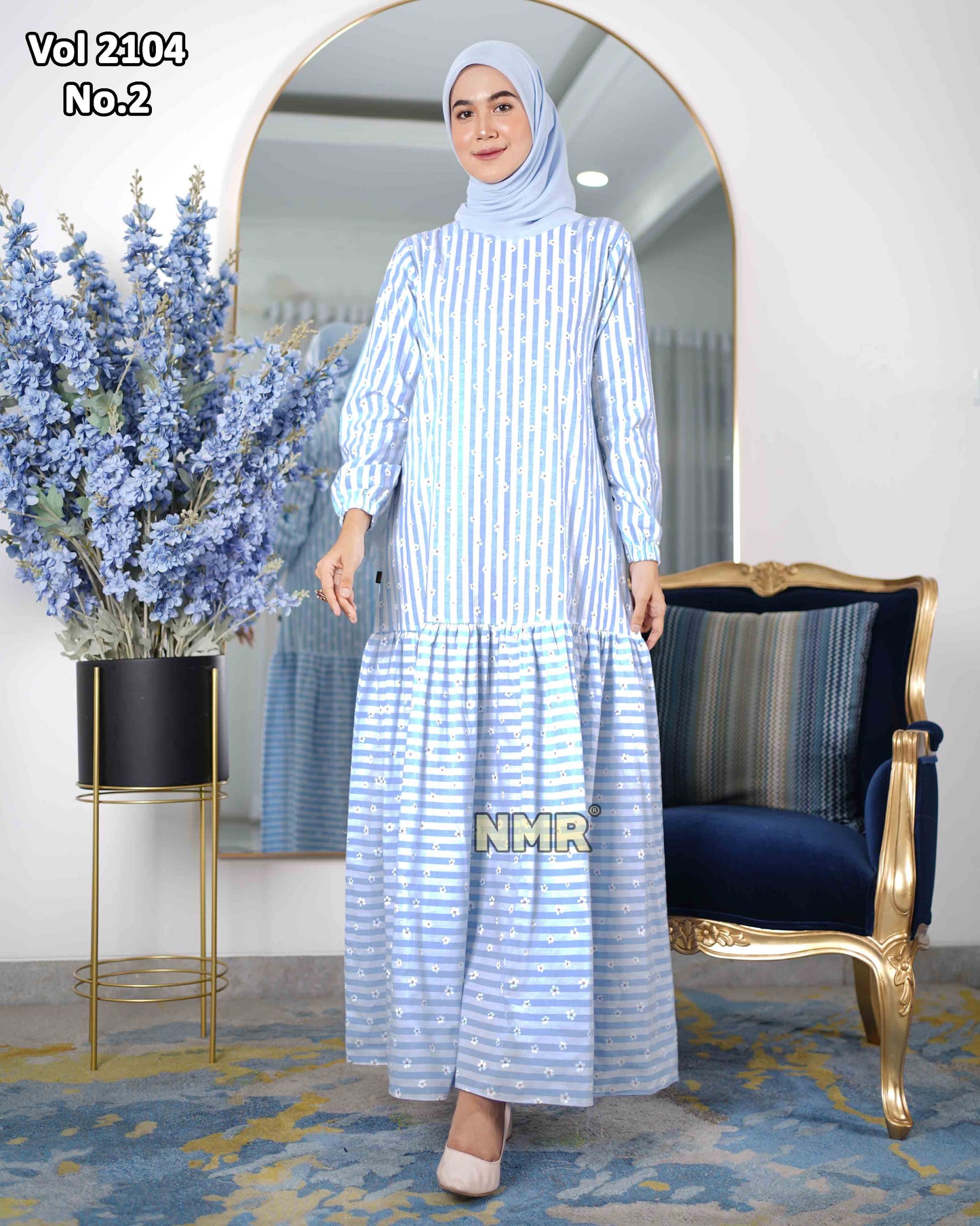 NMR Gamis Cotton Z*ra Vol 2104-2 (Resleting Belakang)