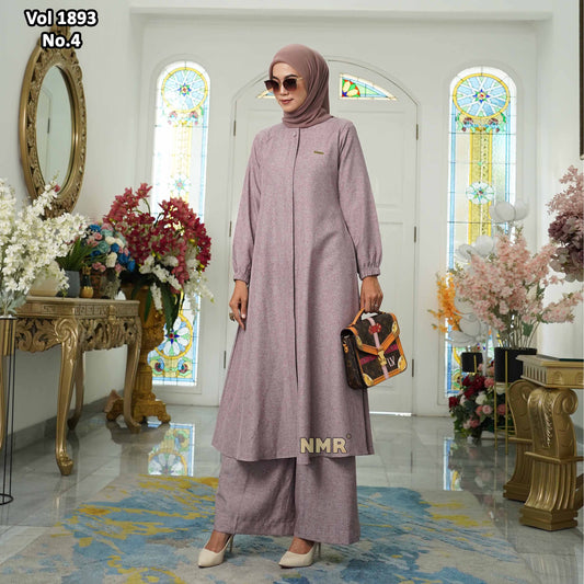 NMR Vol 1893-4 Setelan Kulot Tunik Linen Poly