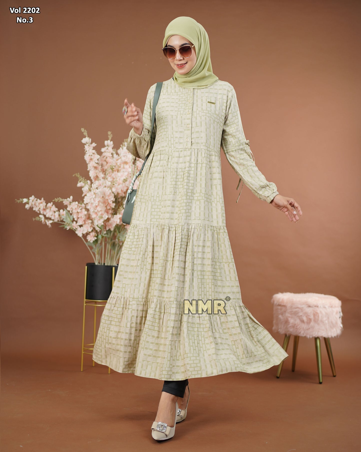 NMR Midi Dress VIscose Import Vol 2202-3