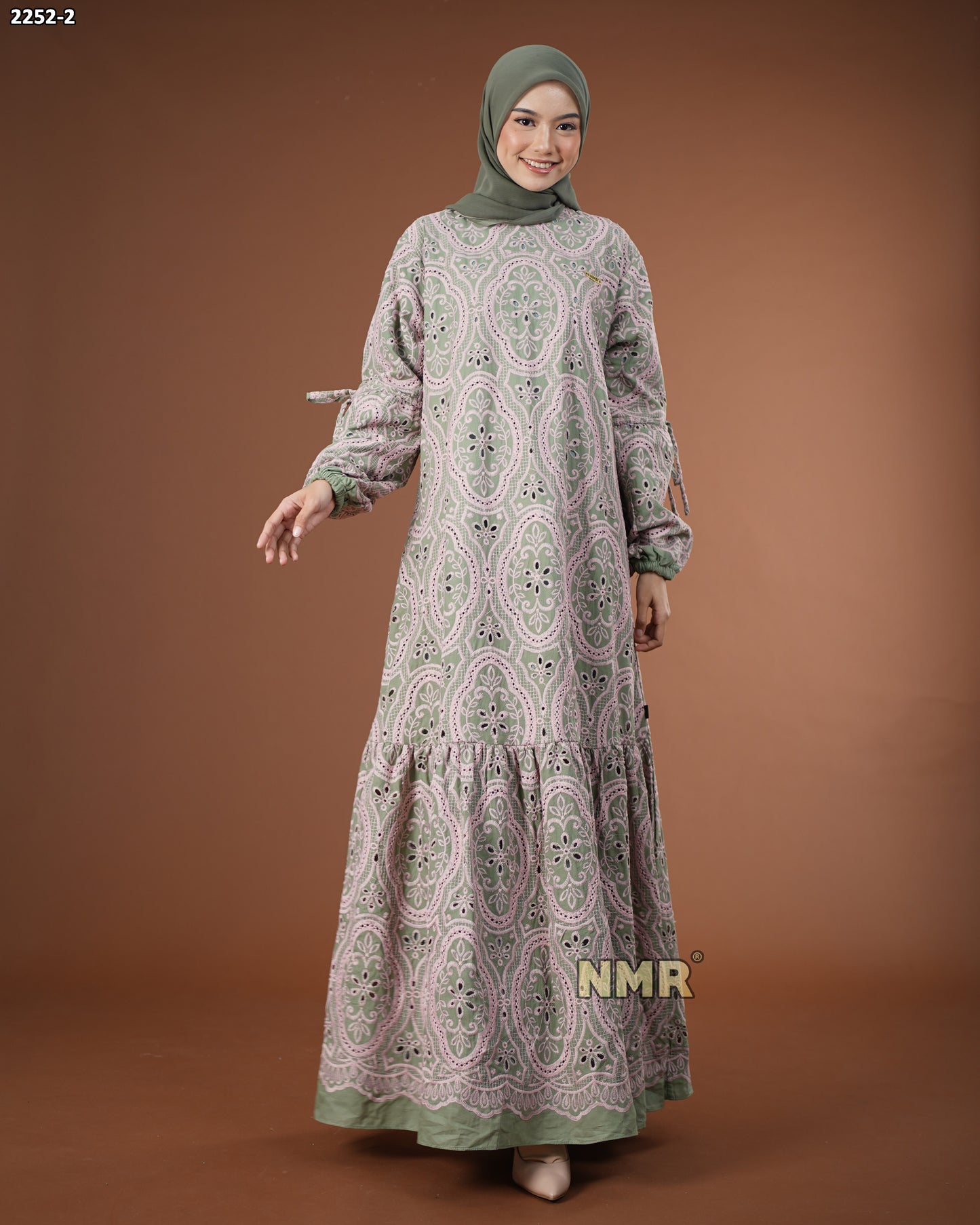 NMR Gamis Katun Bordir Bolong Vol 2252-2