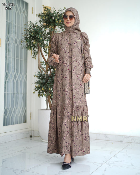 NMR Gamis Crespo Digital Print Vol 2142-3 ( INC Hijab )