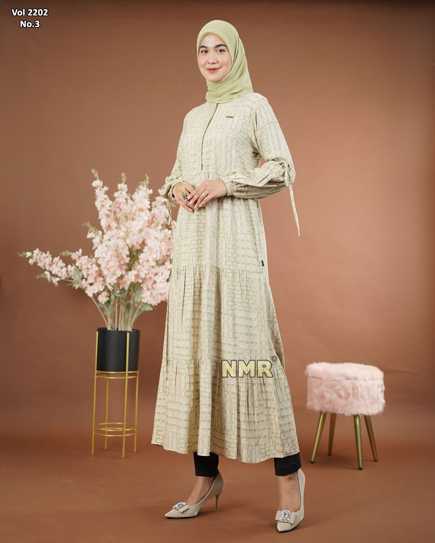NMR Midi Dress VIscose Import Vol 2202-3