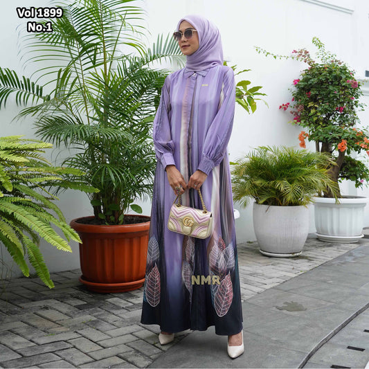 NMR Gamis Jetblack Rose Crape Kerah Vol 1899-1