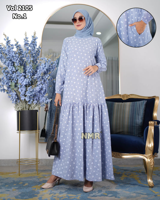 NMR Gamis Cotton Z*ra Vol 2105-1 (Resleting Belakang)