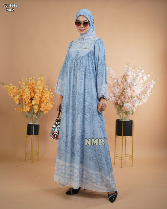 NMR Gamis Cerutty BabyDoll Premium Vol 2161-2 ( INC Hijab )