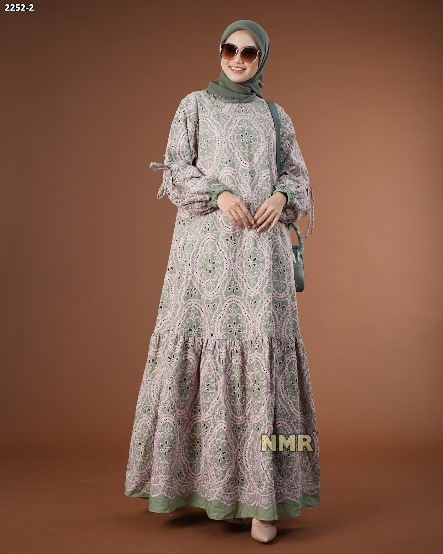 NMR Gamis Katun Bordir Bolong Vol 2252-2