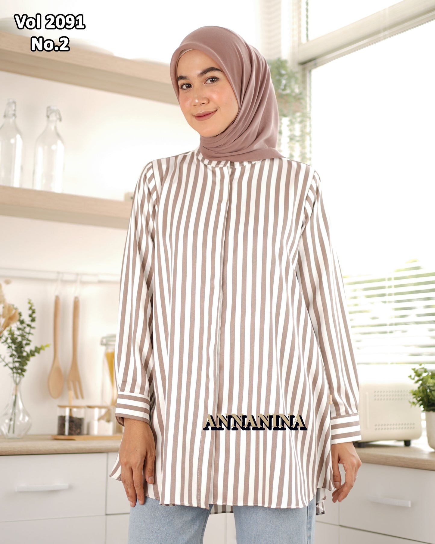 NMR Kemeja Blouse MS Vol 2091-2 (Sanghai)