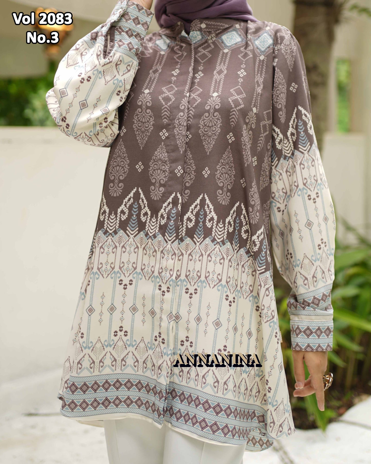 NMR Kemeja Blouse LR Vol 2083-3 (Sanghai)